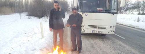 Eskişehir'in soğuğu araçların mazotunu da dondurdu