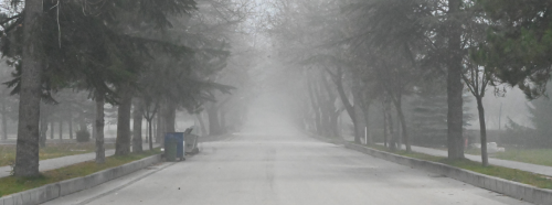 Eskişehir’in yüksek kesimleri sise teslim oldu