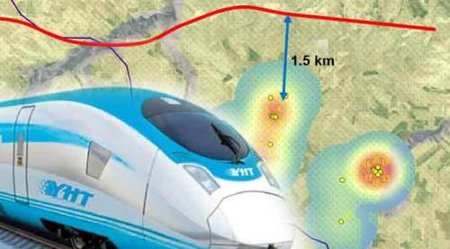Eskişehir İzmir YHT hattında faciaya 1500 metre!