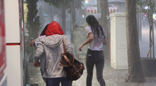 Eskişehir sağanak yağışlı
