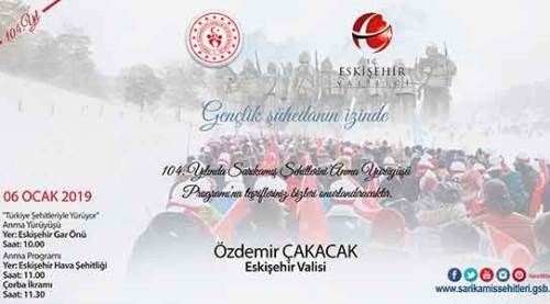 Eskişehir Sarıkamış Şehitleri için yürüyecek