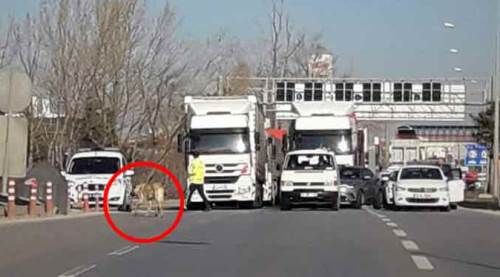 Eskişehir trafiğinde iç ısıtan görüntü!