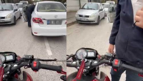 Eskişehir trafiğinde ilginç diyalog: Tartıştığı motosikletliye ceza tehdidi!