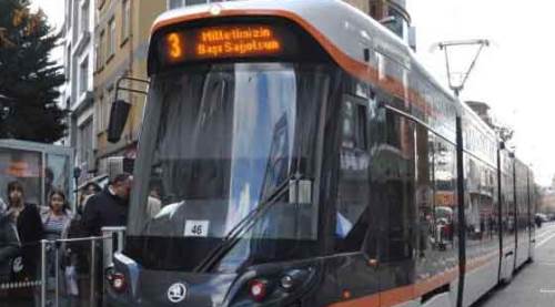 Eskişehir tramvaylarında "yas" mesajı