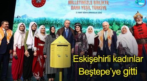 Eskişehirli kadınlar Beştepe'ye yerel kıyafetlerle gitti
