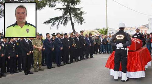 Eskişehirli polis memuruna zor veda