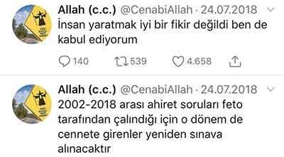 Eskişehirli vatandaş "Allah C.C." hesabını şikayet etti ve...