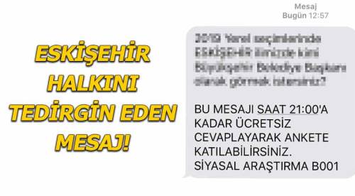 Eskişehirlileri tedirgin eden mesaj!
