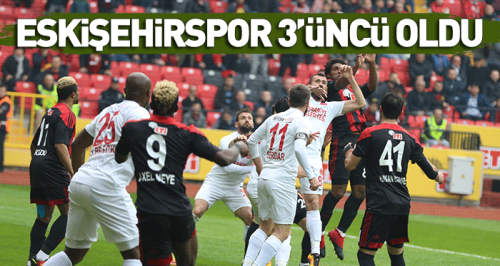 Eskişehirspor 3'üncü sırada yer aldı!