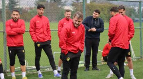 Eskişehirspor antrenmanında güldüren olay