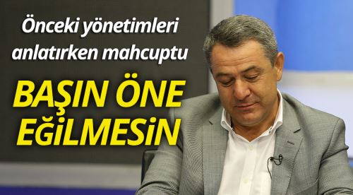 Eskişehirspor Başkanı Sinan Özeçoğlu anlatırken mahcuptu