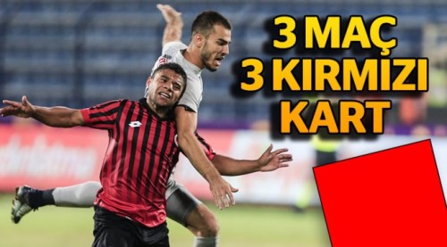 Eskişehirspor'da 3 maçta 3 kırmızı