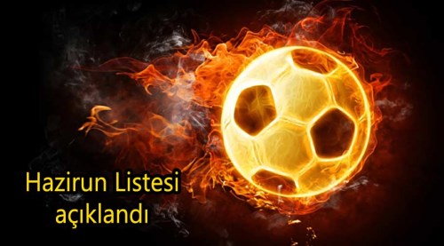 Eskişehirspor'da hazirun listesi açıklandı