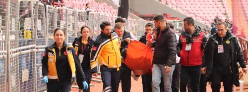 Eskişehirspor maçında korku dolu anlar