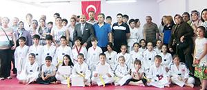 Mehmet Akif Ersoy Ortaokulunda kuşak sınavı