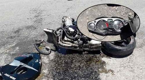 Feci motosiklet kazası! İbre 280'de takılı kaldı