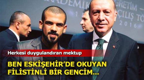 Filistinli gençten duygulandıran mektup!