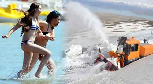 Fotoğrafların ikisi de bugün Türkiye'de çekildi