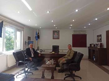 Garnizon Komutanı Yılmaz’A Başkan Bakkalcıoğlu’Ndan İade-İ  Ziyaret
