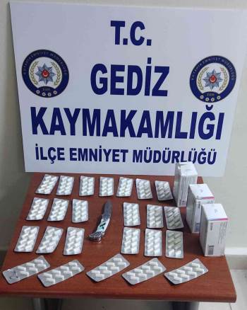 Gediz’De 190 Adet Sentetik Hap Ele Geçirildi
