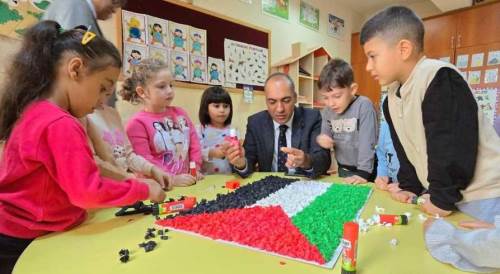 Gediz’de okullardan Filistin’e destek seferberliği