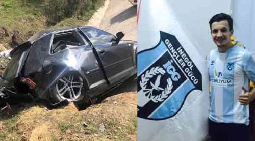 Genç futbolcu kazada ağır yaralandı