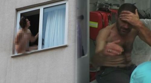 Genç kadın çırılçıplak intihara kalkıştı!