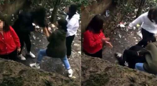 Genç kızı dövüp yerlerde sürüklediler!