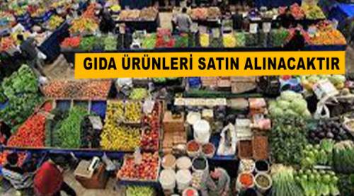 Gıda ürünleri satın alınacaktır
