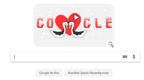 Google'dan Sevgililer Günü Doodle'ı