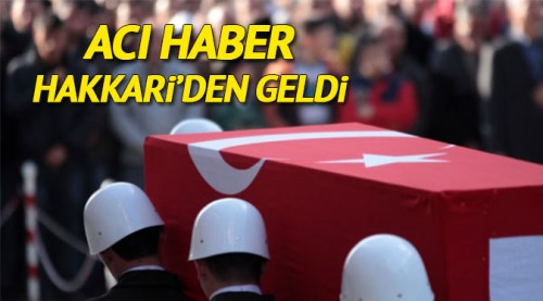 Hakkari'den acı haber: 1 asker şehit