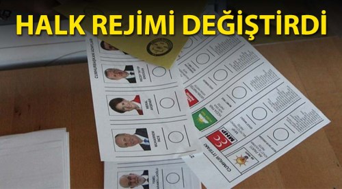 Halk rejimi değiştirdi!