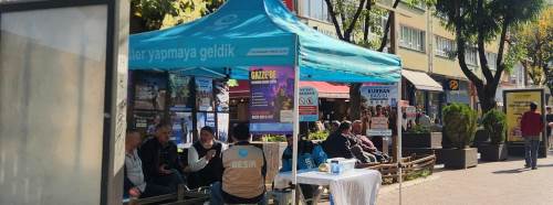 Hamamyolu’nda bağış standı kuruldu! Vatandaşlara bilgilendirme yapılıyor