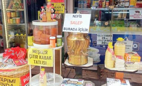 Hamamyolu’nda kışa özel salep satışı başladı