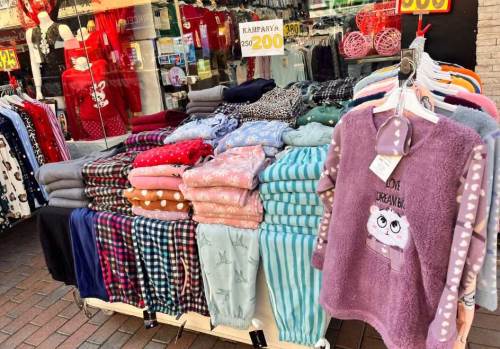 Hamamyolu’nda polar pijamalar ilgi görüyor