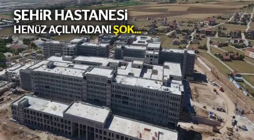 Hastane inşaatında çalışanlar...