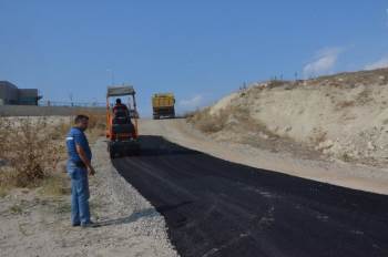 Hastane Ve Sosyal Tesislere Giden Yolda Asfalt Çalışması
