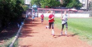 Hentbolcular sprint çalıştı