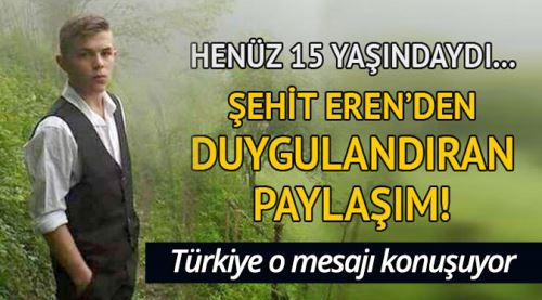 Herkes Eren Bülbül'ün mesajını konuşuyor