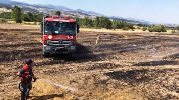 Hisarcık’Ta Anız Yangını
