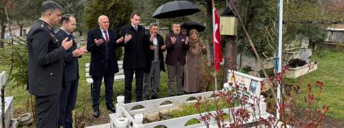 Hisarcık’ta şehit aileleri ve gaziler bayramda unutulmadı