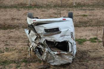 Hurdaya Dönen Araçtan Yaralı Kurtuldu
