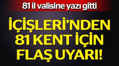 İçişleri'nden tüm valilere 'kargo' uyarısı