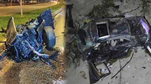 İkiye bölünen araçtan sağ çıktı!