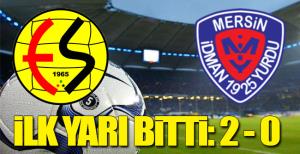 İlk yarı 2-0 bitti