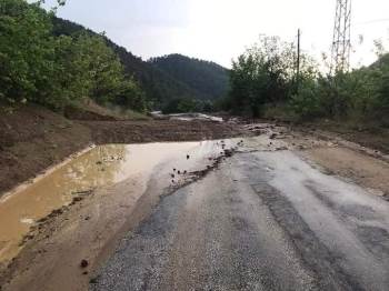 İnhisar’Da Sel Baskını Yaşandı
