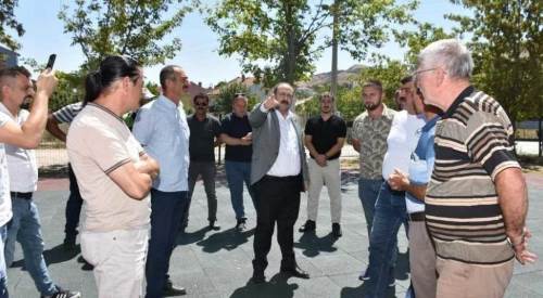 İnönü'de parklardaki çalışmalar devam ediyor