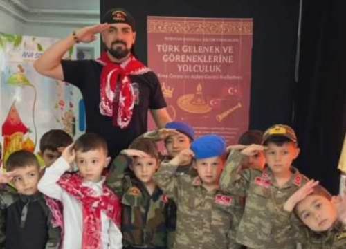 İscehisar Anaokulu'nda Türk gelenekleri miniklerle yaşatıldı