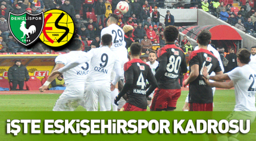 İşte Eskişehirspor’un Denizli karşısındaki kadrosu