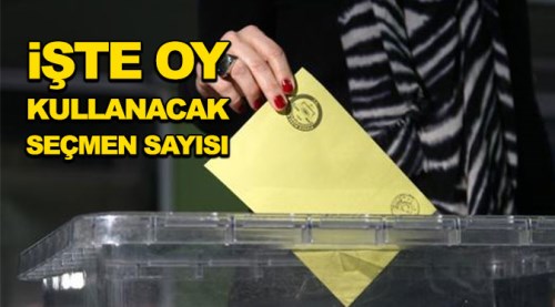 İşte oy kullanacak seçmenlerin sayısı